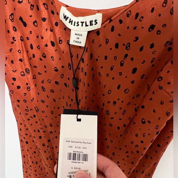 Whistles Sketch Dot Slip Dress - Picture 6 of 7